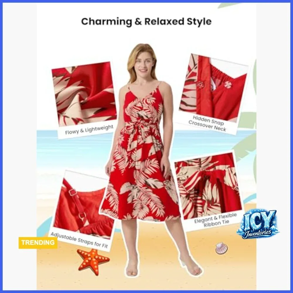 Spaghetti Strap Tropical Dress Cotton Polyester Spandex Family Matching